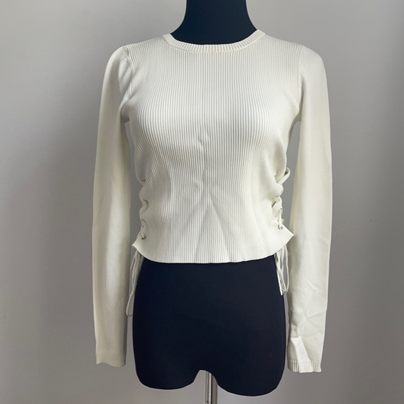 Topshop white crop top